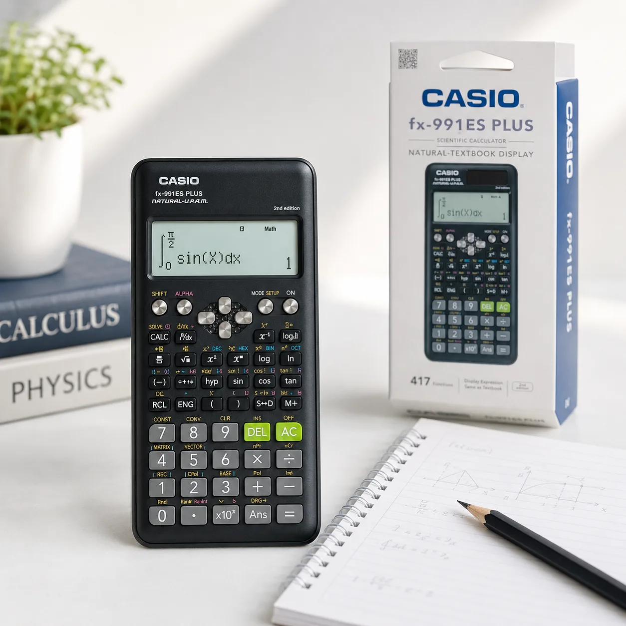 آلة حاسبة علمية هاى كوبى بتصميم fx-991ES PLUS – 417 وظيفة