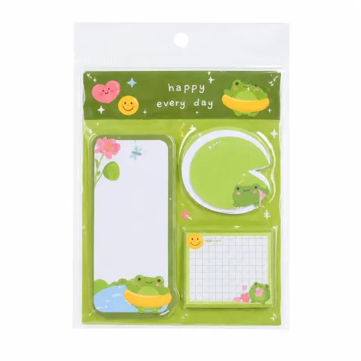 ستيكي نوت الضفدع 3 في 1 – Happy Every Day