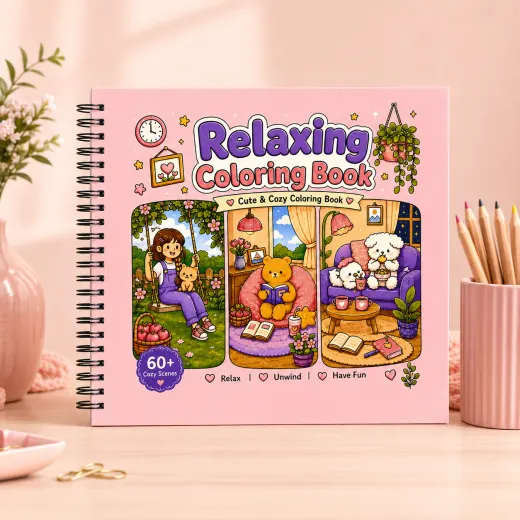 كتاب تلوين 60 رسمة - Relaxing Coloring Book