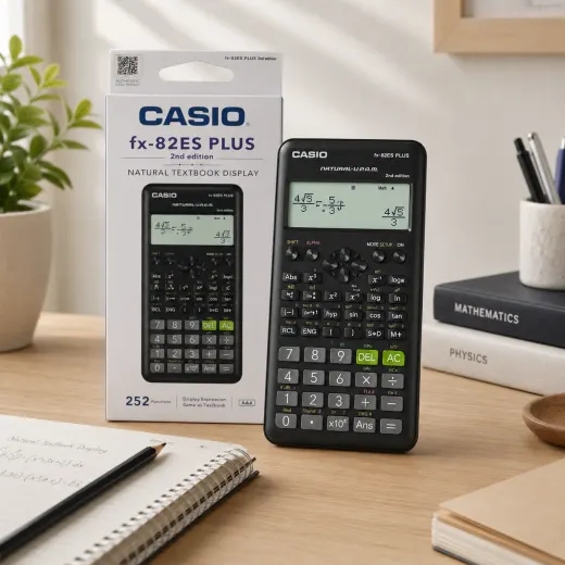 آلة حاسبة علمية كاسيو الأصلية CASIO fx-82ES PLUS – الإصدار الثانى - 252 وظيفة